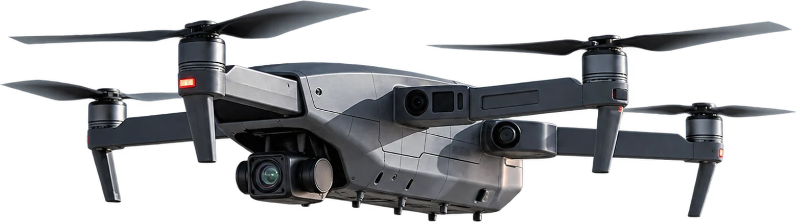 Drone carrying an airborne mission payload